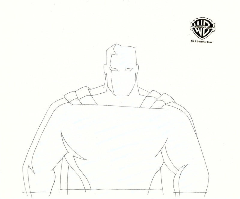 Superman The Animated Series Original Production Cel with Matching Drawing: Superman