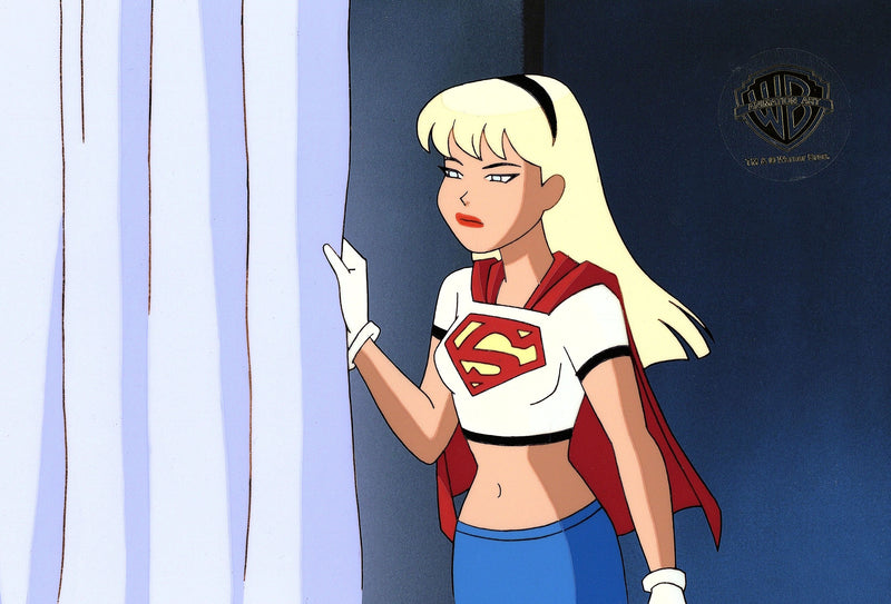 Superman The Animated Series Original Production Cel with Matching Drawing: Supergirl