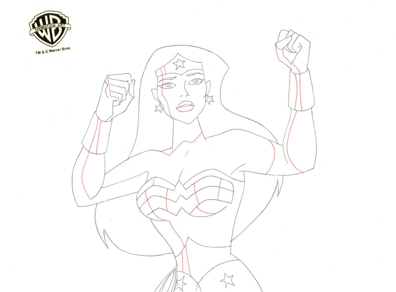 Justice League Original Production Drawing: Wonder Woman