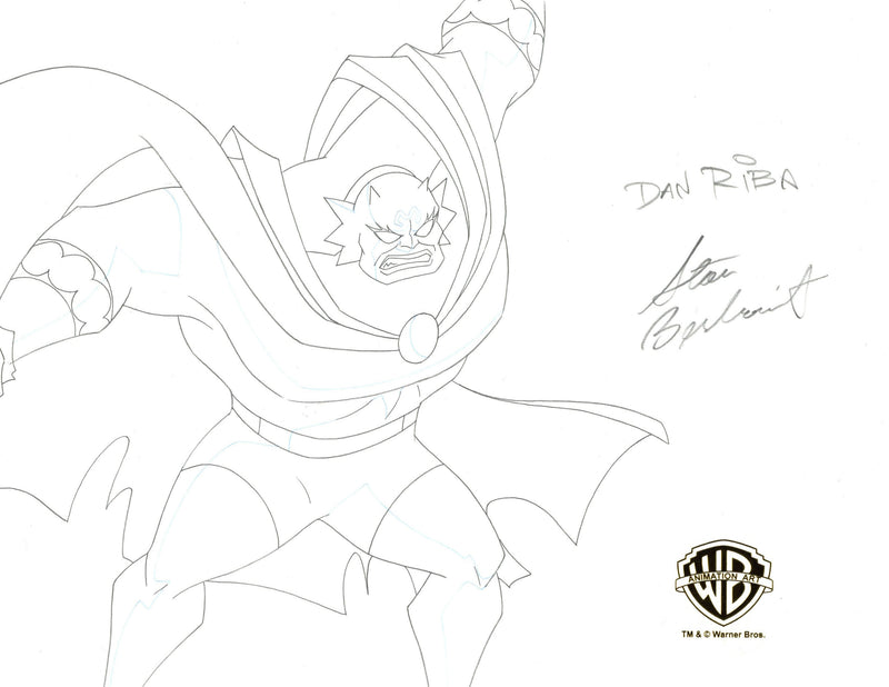 The New Batman Adventures Original Production Drawing Signed by Dan Riba and Stan Berkowitz: Etrigan