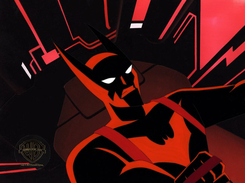 Batman Beyond Original Production Cel on Original Background with Matching Drawing: Batman