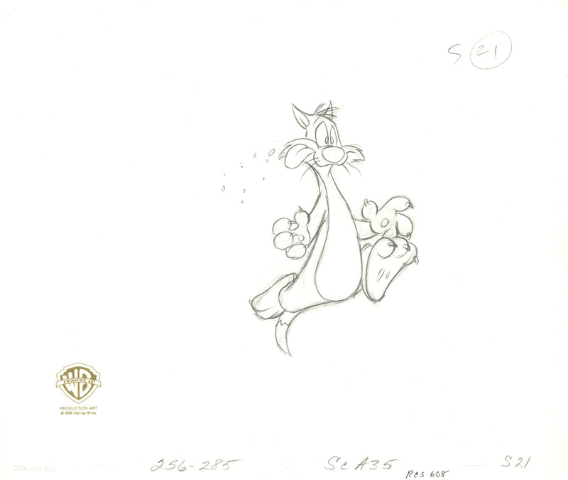 Looney Tunes Original Production Drawing: Sylvester