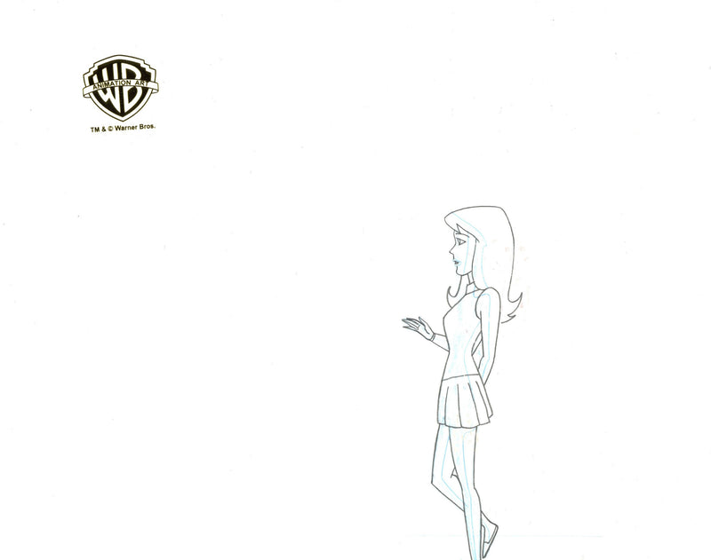 Superman The Animated Series Original Production Cel with Matching Drawing: Clark, Lana