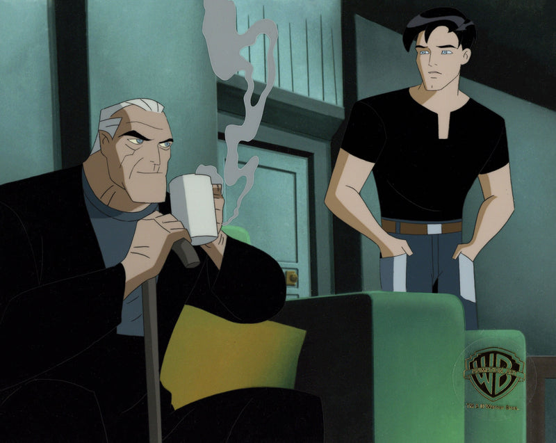 Batman Beyond Original Production Cel with Matching Drawing: Bruce, Terry