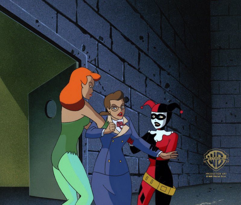 Batman The Animated Series Original Production Cel: Harley Quinn, Poison Ivy, Janet Van Dorn