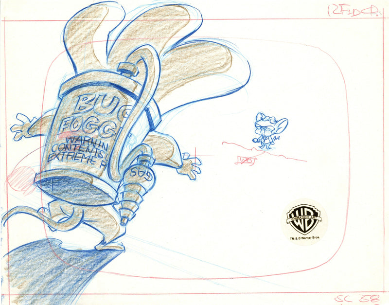 Pinky And The Brain Original Production Drawing: Brain