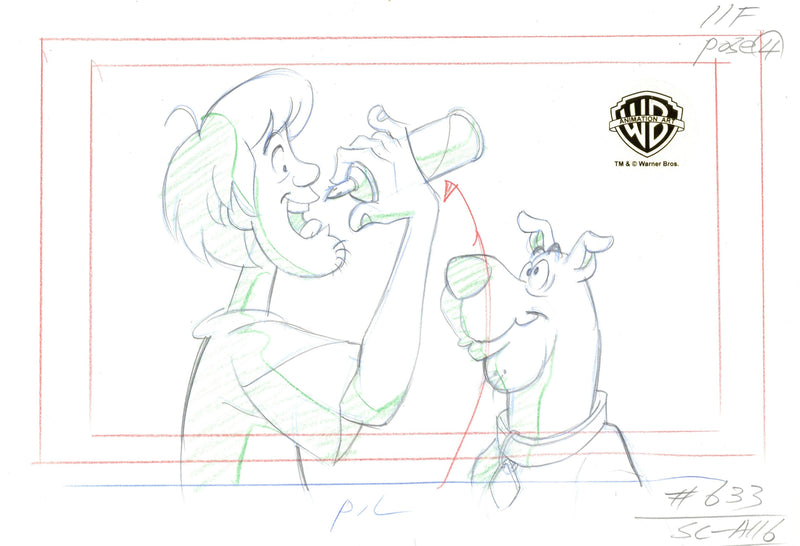 What's New, Scooby-Doo? Original Production Drawing: Shaggy, Scooby