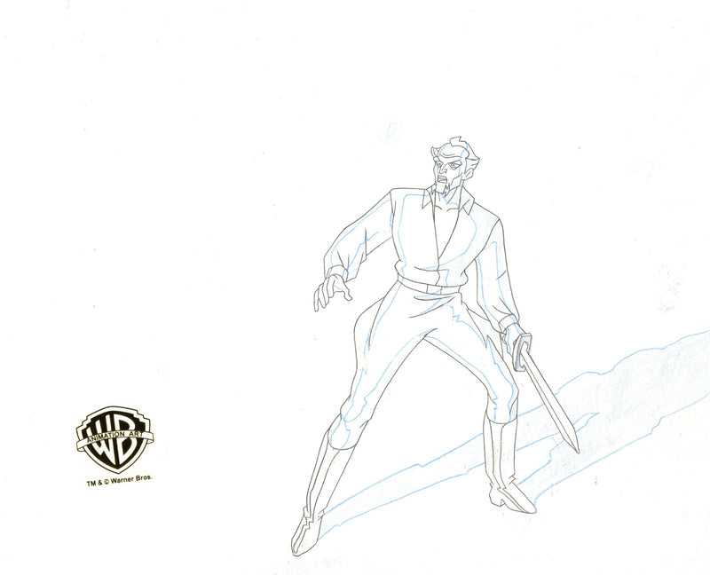 Batman The Animated Series Original Production Cel with Matching Drawing: Ra's Al Ghul