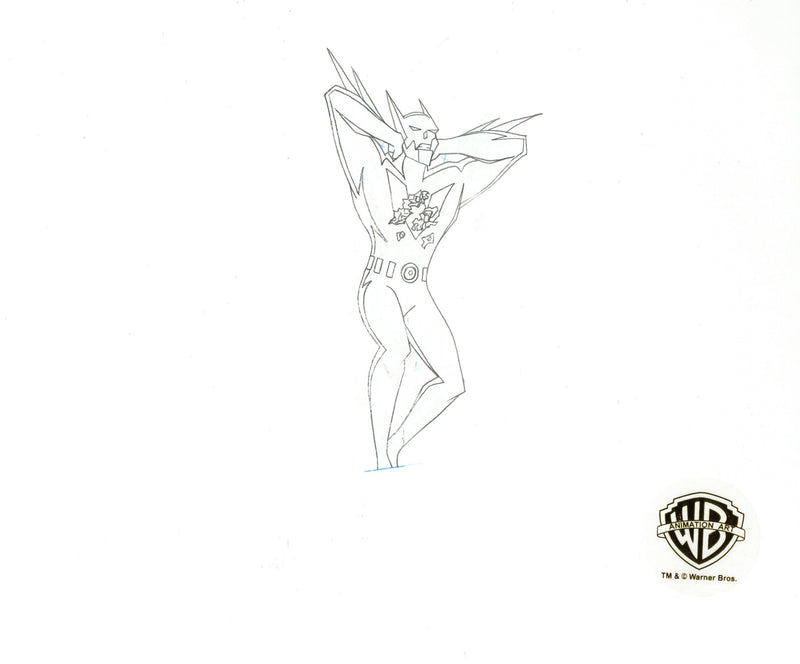Batman Beyond Original Production Cel with Matching Drawing: Batman