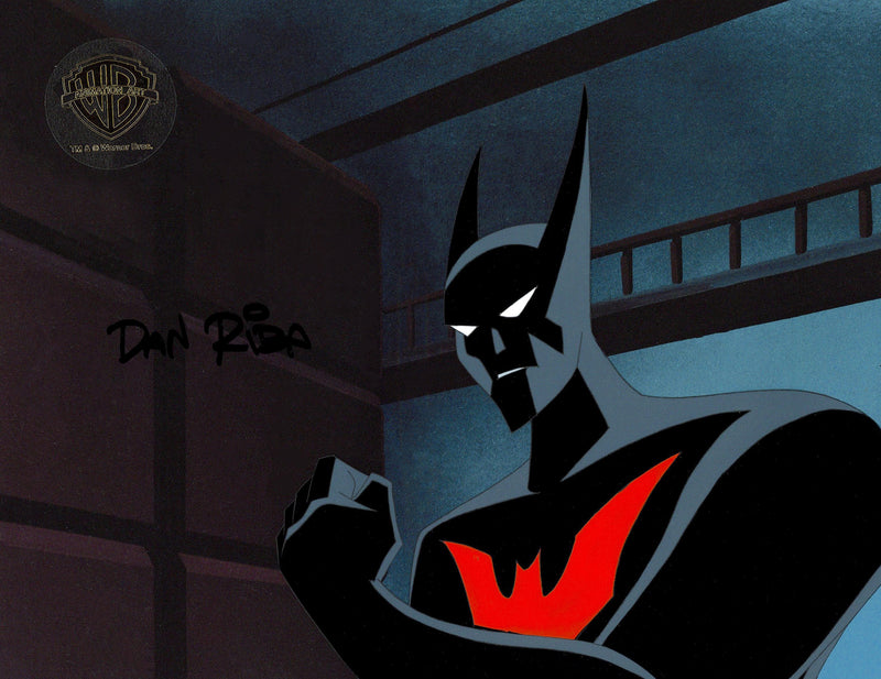 Batman Beyond Original Production Cel Signed by Dan Riba: Batman