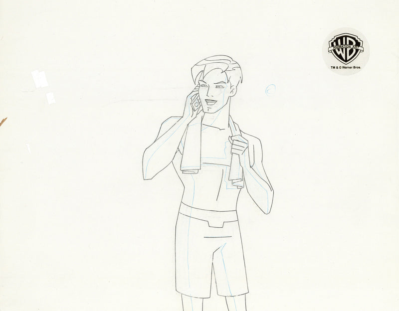 Batman Beyond Original Production Cel with Matching Drawing: Terry McGinnis