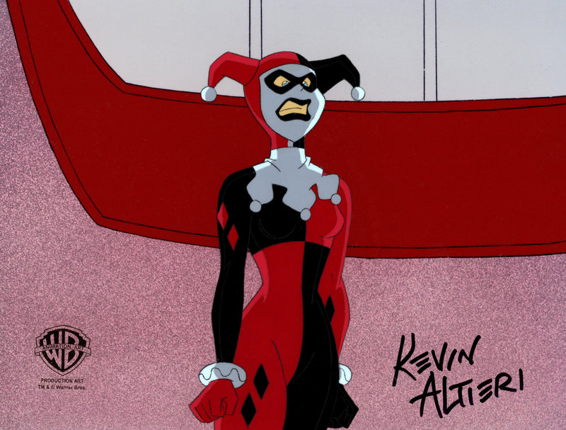 Batman The Animated Series Original Production Cel Signed By Kevin Altieri: Harley Quinn