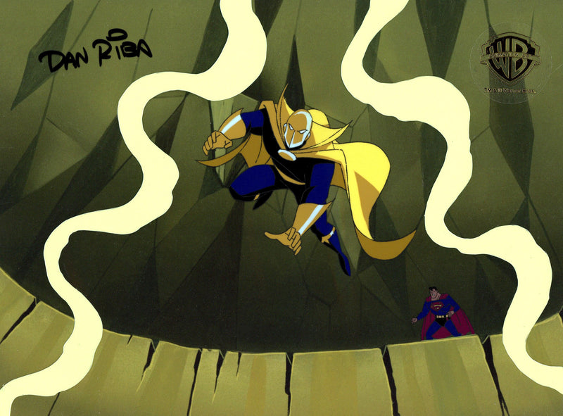 Superman The Animated Series Original Production Cel Signed by Dan Riba: Superman, Dr. Fate