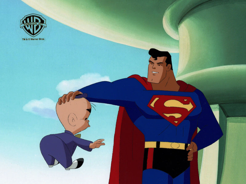 Superman The Animated Series Original Production Cel: Superman, Mr. Mxyzptlk