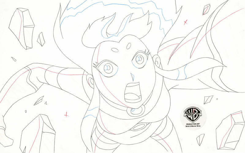 Teen Titans Original Production Drawing: Starfire