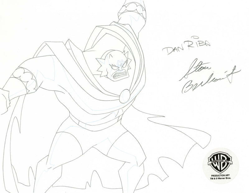 The New Batman Adventures Original Production Drawing Signed by Dan Riba and Stan Berkowitz: Etrigan