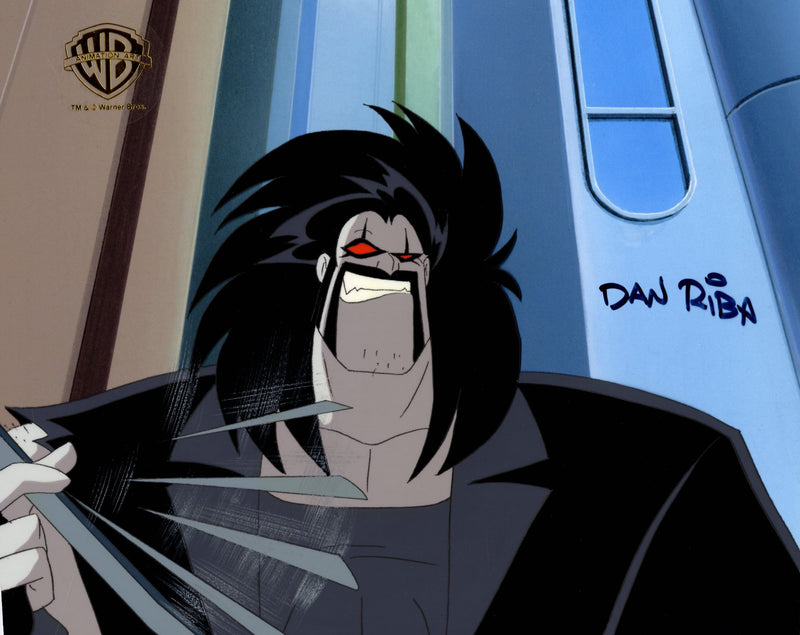 Superman The Animated Series Original Production Cel Signed by Dan Riba: Lobo