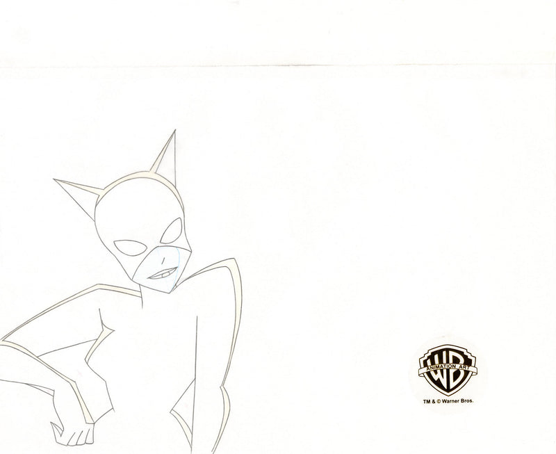 The New Batman Adventures Original Production Cel with Matching Drawing: Catwoman, Nightwing