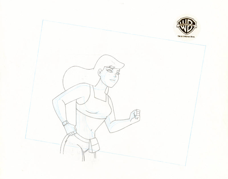Superman The Animated Series Original Production Cel with Matching Drawing: Lois Lane