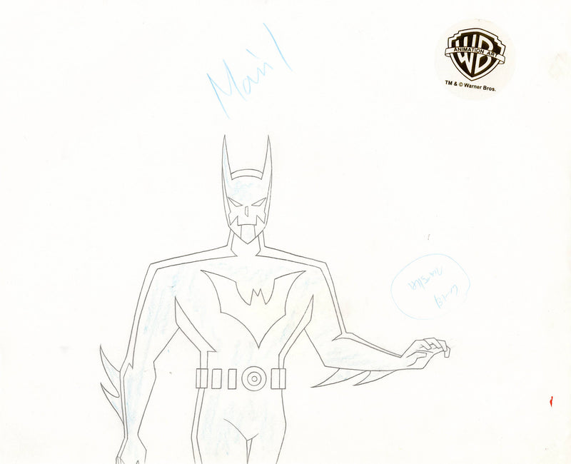 Batman Beyond Original Production Cel with Matching Drawing: Batman