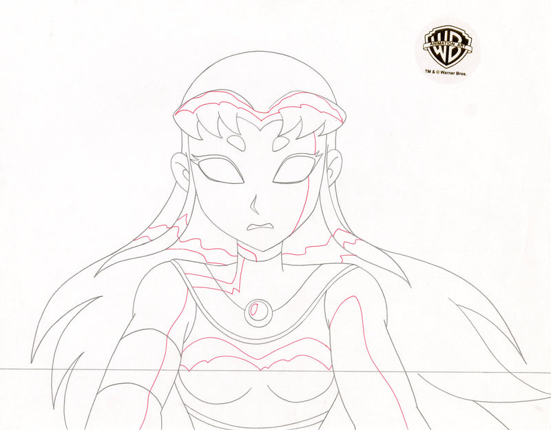 Teen Titans Original Production Drawing: Nega Starfire