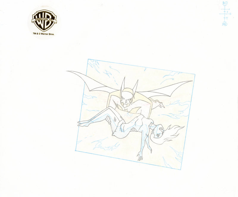 Batman Beyond Original Production Cel with Matching Drawings: Batman, Dana Tan