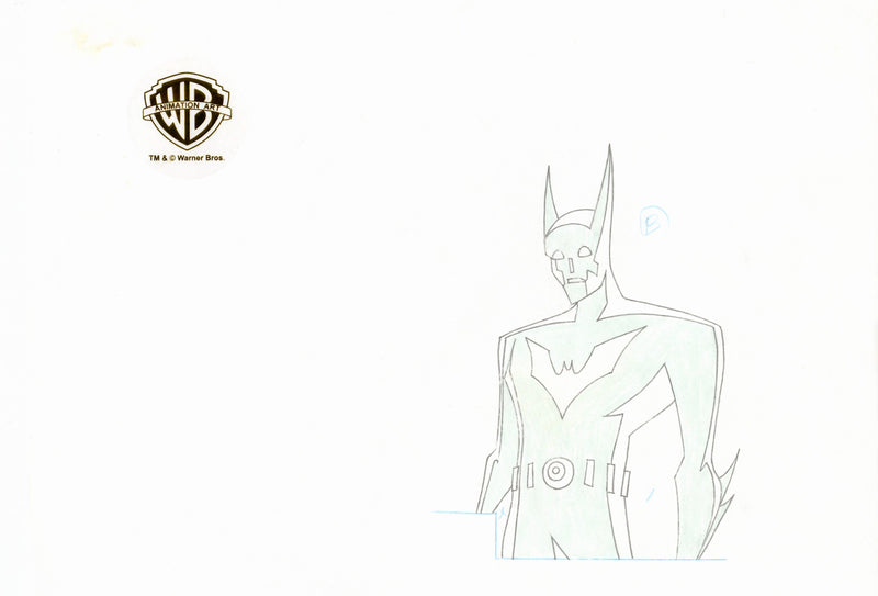 Batman Beyond Original Production Cel with Matching Drawing: Batman