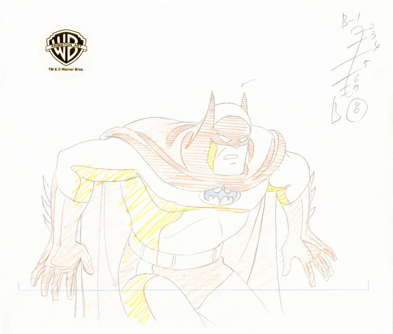 Batman The Animated Series Original Production Drawing: Batman