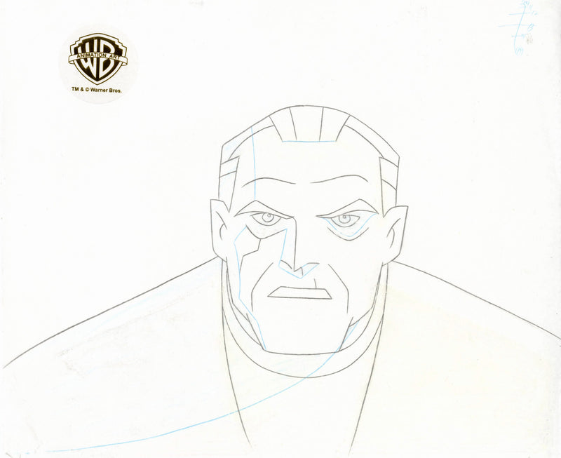 Batman Beyond Original Production Cel on Original Background with Matching Drawings: Bruce Wayne