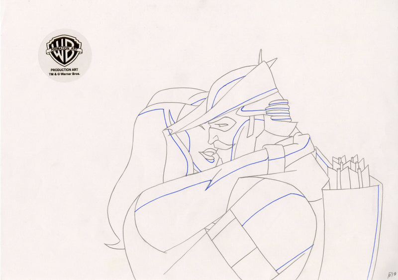Justice League Unlimited Original Production Drawing: Black Canary, Green Arrow