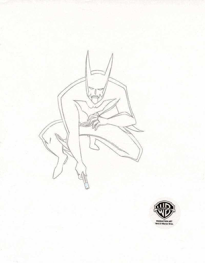 Batman Beyond Original Production Cel with Matching Drawing: Batman