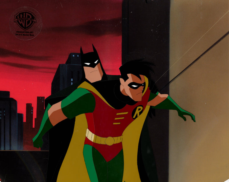 The New Batman Adventures Original Production Cel: Batman, Robin (Dick Grayson)