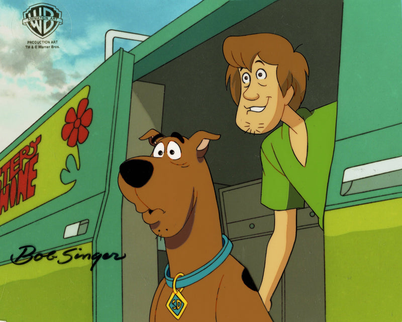 Scooby-Doo on Zombie Island Original Production Cel with Matching Drawing Signed by Bob Singer: Scooby-Doo and Shaggy