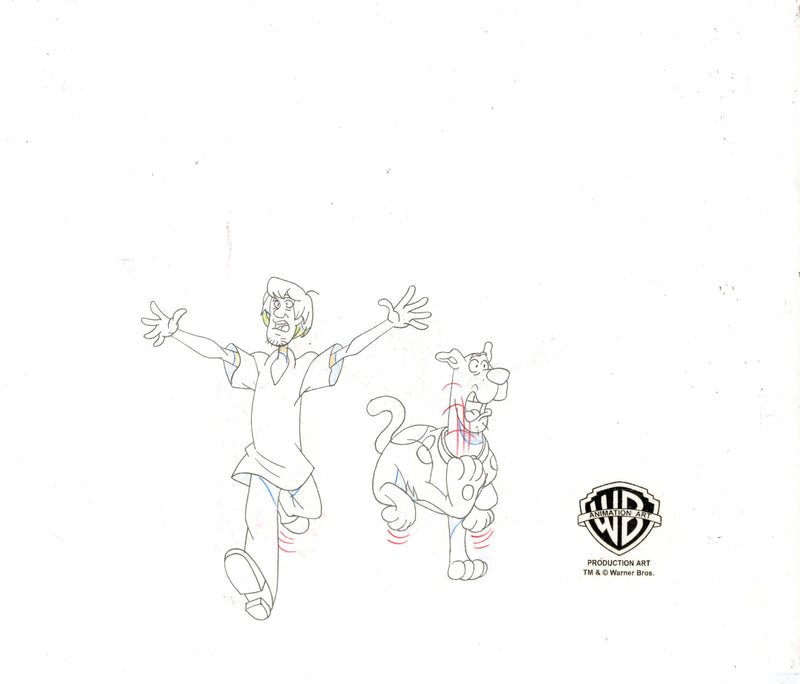 Scooby-Doo on Zombie Island Original Production Cel with Matching Drawings Signed by Bob Singer: Scooby, Shaggy, Zombie Boat Captain