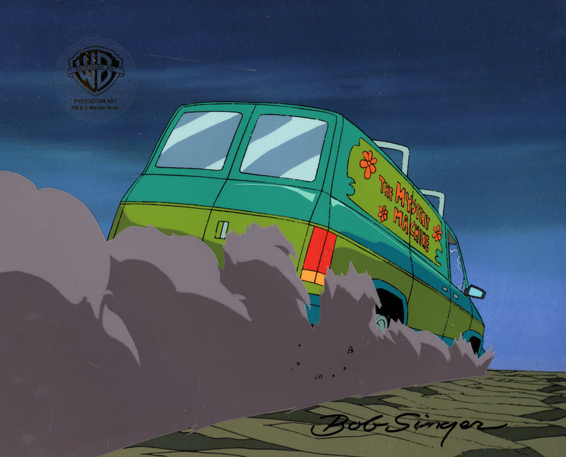 Scooby-Doo and the Witch's Ghost Original Production Cel and Matching Drawing Signed by Bob Singer: Mystery Machine