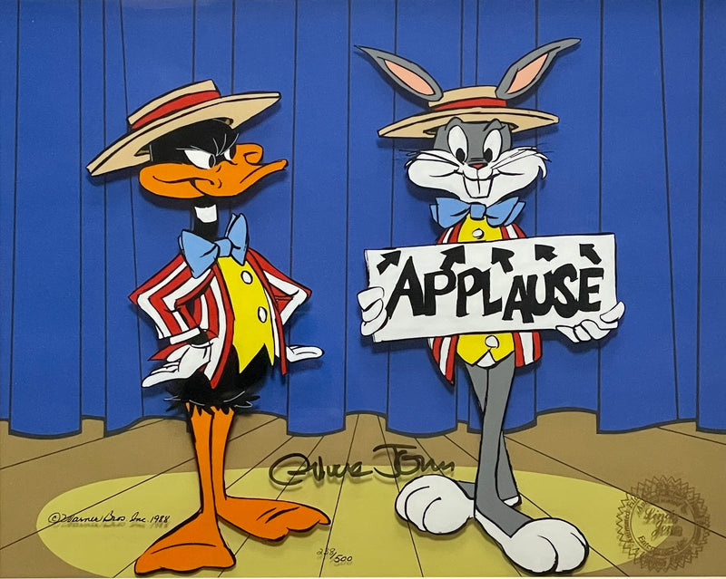 Looney Tunes Limited Edition Cel Signed by Chuck Jones: Bugs and Daffy