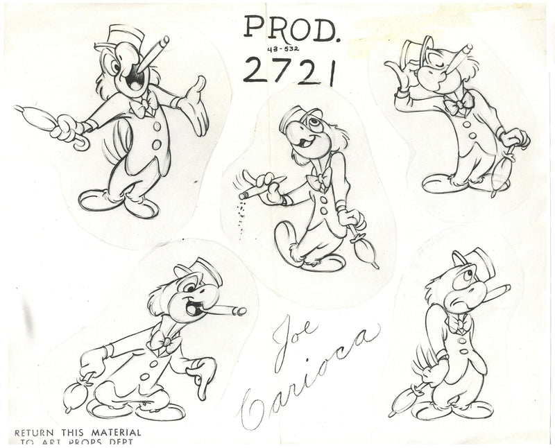 Saludo Amigos Original Model Sheet: Jose Carioca - Choice Fine Art