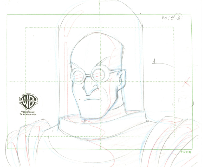 Batman The Animated Series Original Production Layout Drawing: Mr. Freeze