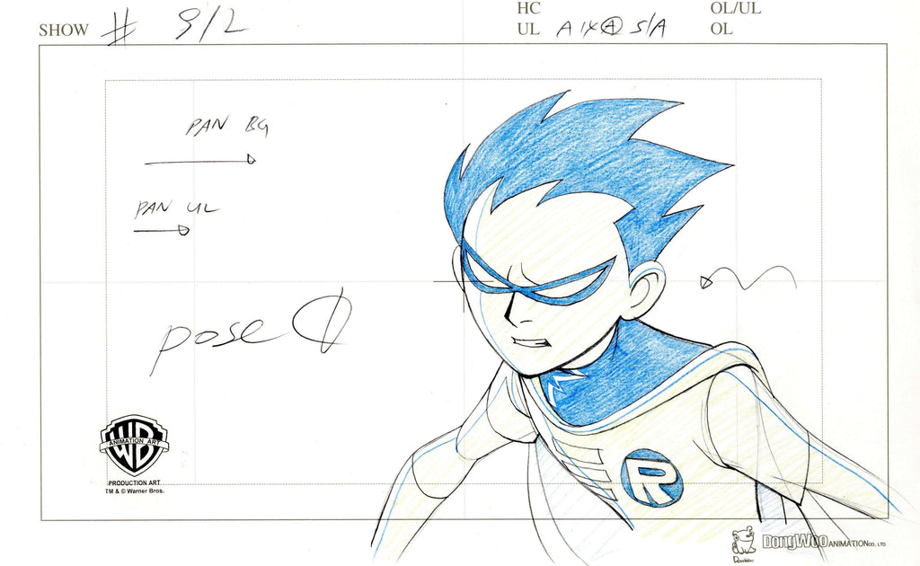Teen Titans Original Production Drawing: Robin [Basic Frame] - Choice Fine Art