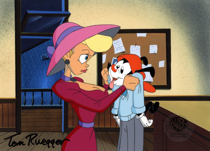 Animaniacs Original Production Cel Signed by Tom Ruegger: Hello Nurse and Wakko - Choice Fine Art