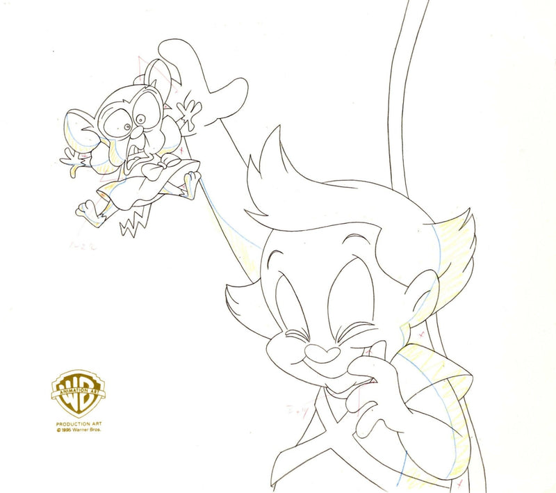 Animaniacs Original Production Drawing: Brain and Mindy - Choice Fine Art