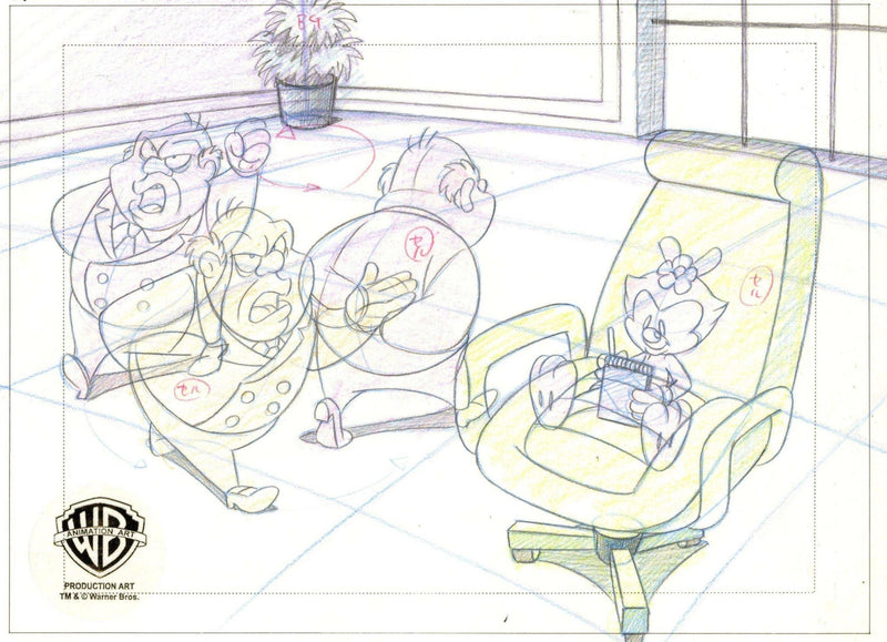 Animaniacs Original Production Drawing: Dot and Plotz - Choice Fine Art