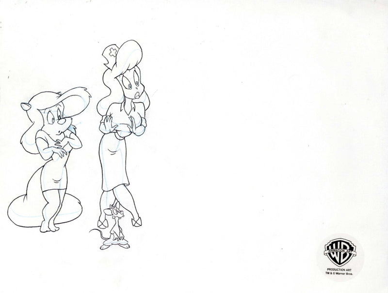 Animaniacs Original Production Drawing: Minerva, Nurse, and Pinky - Choice Fine Art