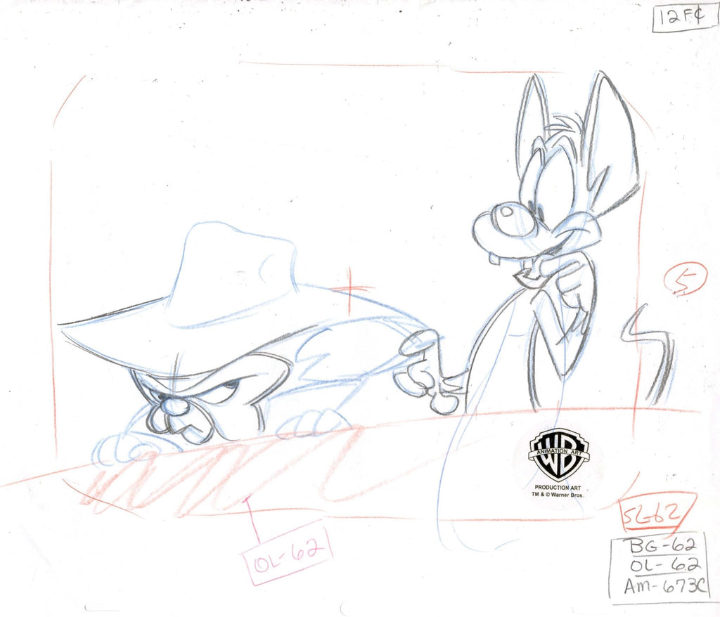 Animaniacs Original Production Drawing: Pinky And Brain - Choice Fine Art