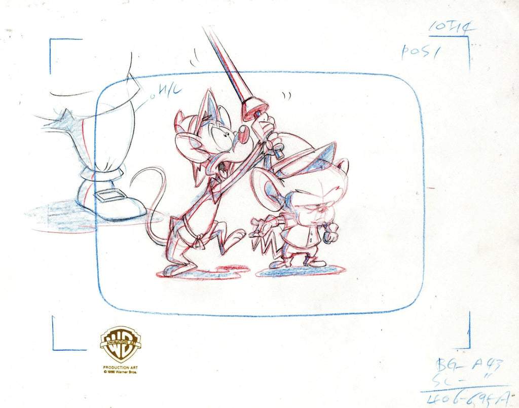 Animaniacs Original Production Drawing: Pinky And Brain - Choice Fine Art