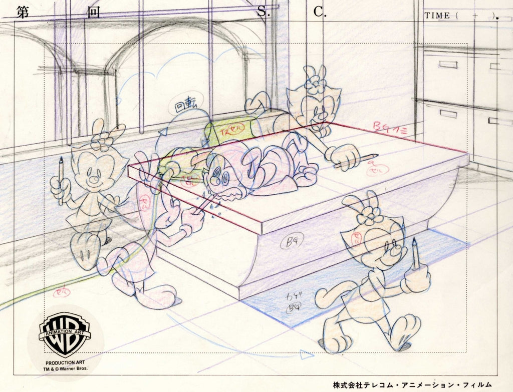 Animaniacs Original Production Drawing: Wakko and Dot - Choice Fine Art