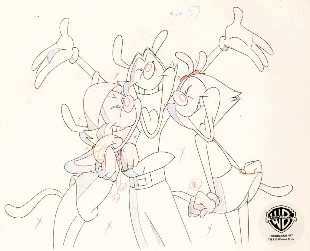 Animaniacs Original Production Drawing: Yakko, Wakko, and Dot - Choice Fine Art