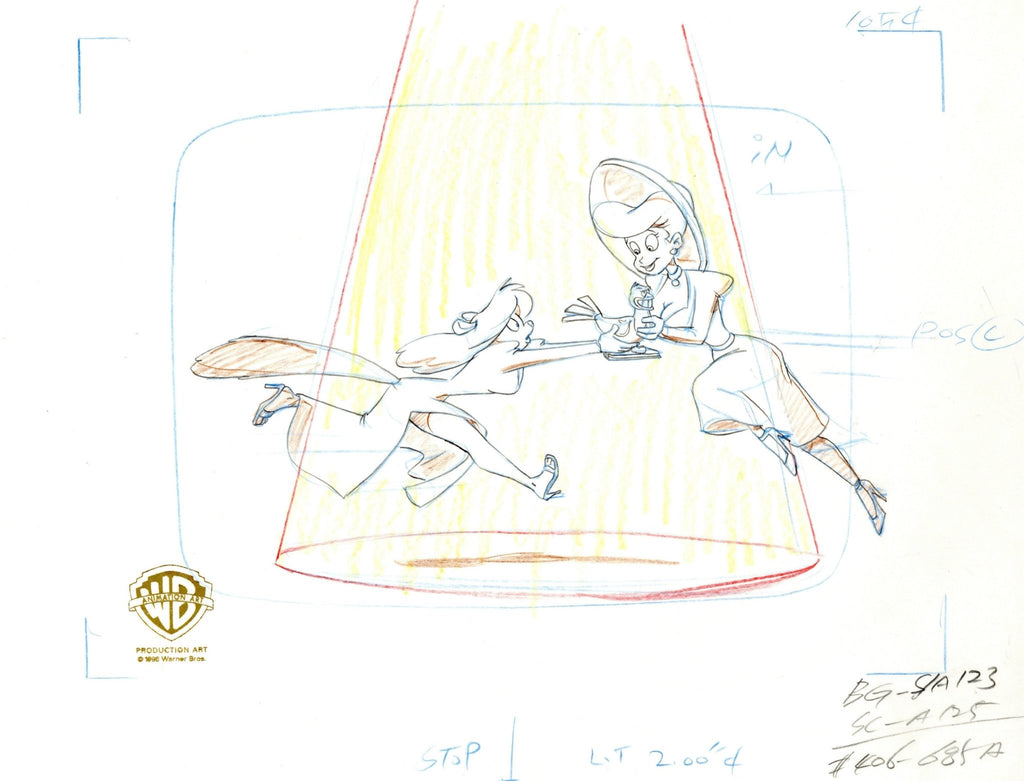 Animaniacs Original Production Layout Drawing: Minerva and Hello Nurse - Choice Fine Art