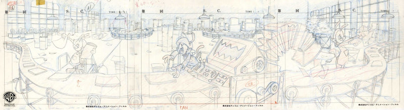 Animaniacs Original Production Pan Drawing: Yakko, Wakko, and Dot - Choice Fine Art