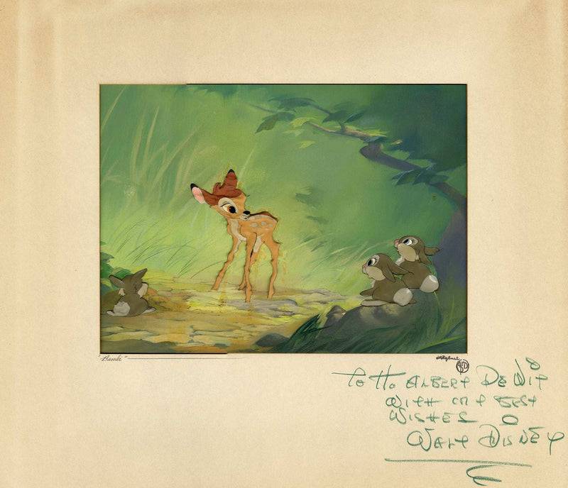 Bambi Original Production Cel and Background: Bambi and Bunnies - Choice Fine Art